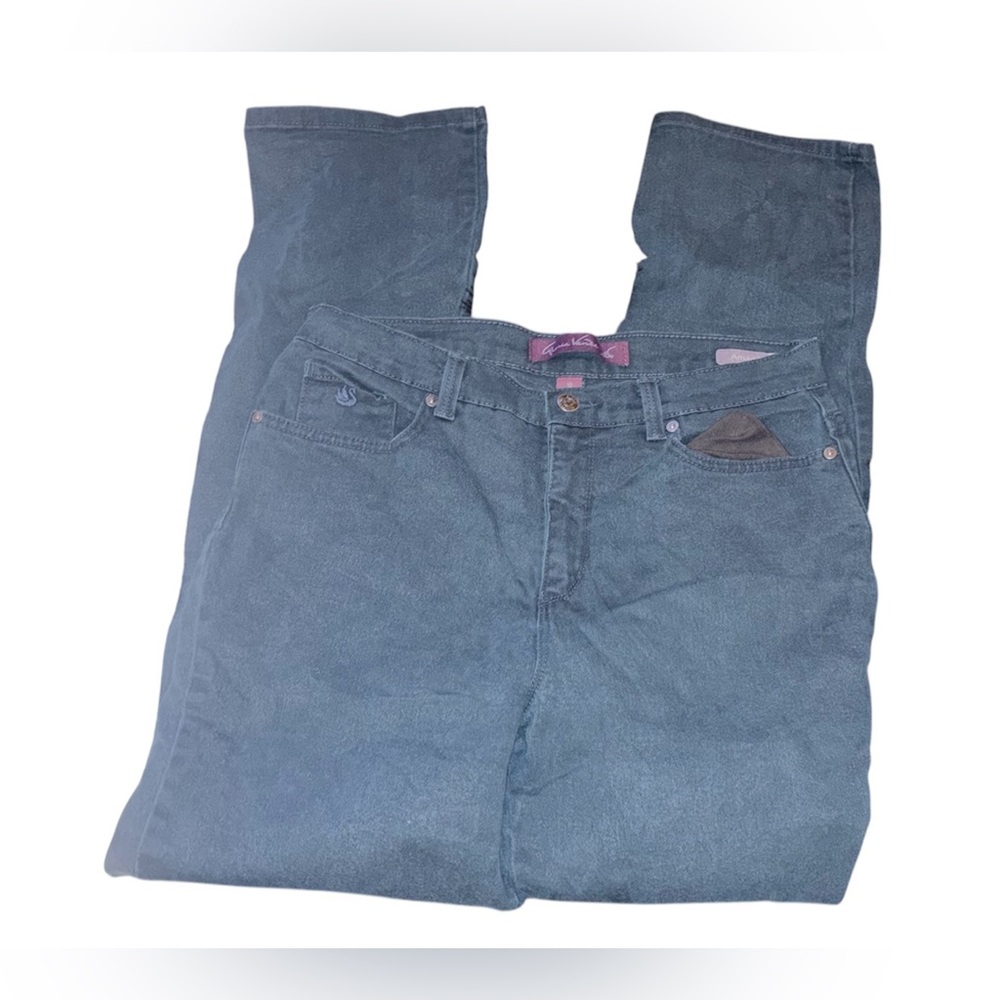 Gloria Vanderbilt Green-ish Blue “Amanda” Jeans